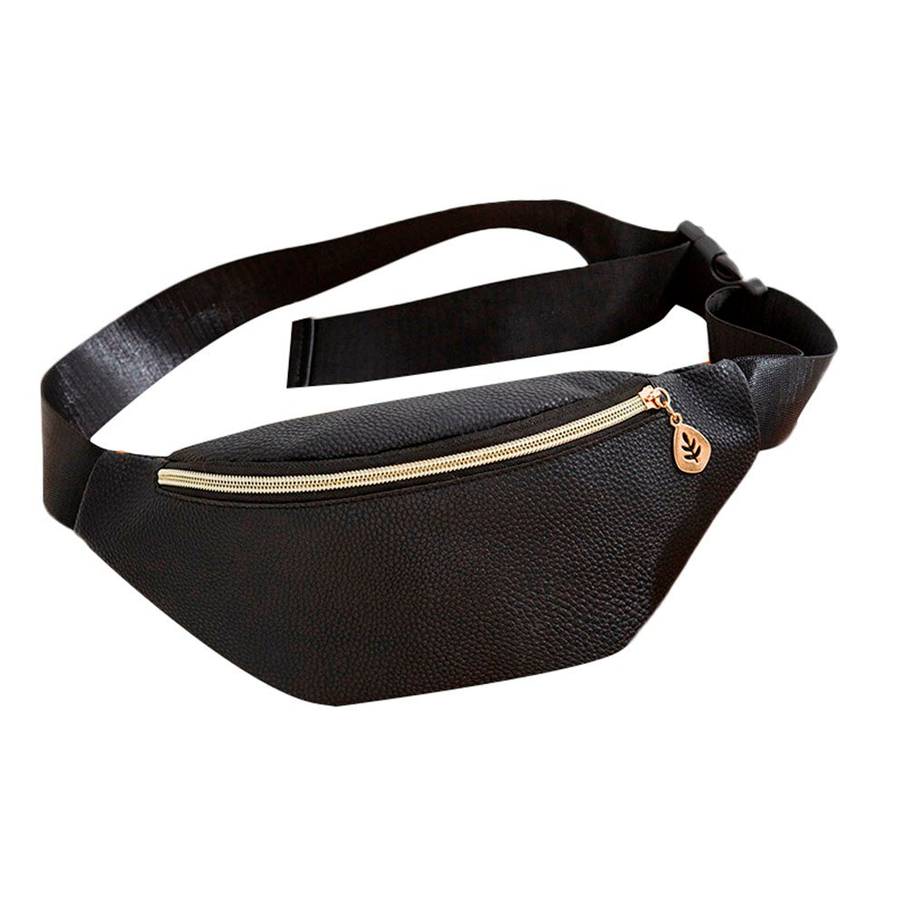 Women Black Waterproof  Waist Bag