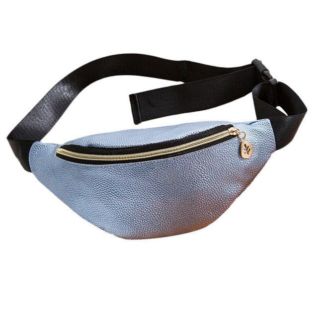 Women Black Waterproof  Waist Bag