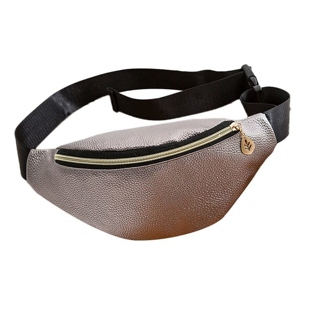 Women Black Waterproof  Waist Bag
