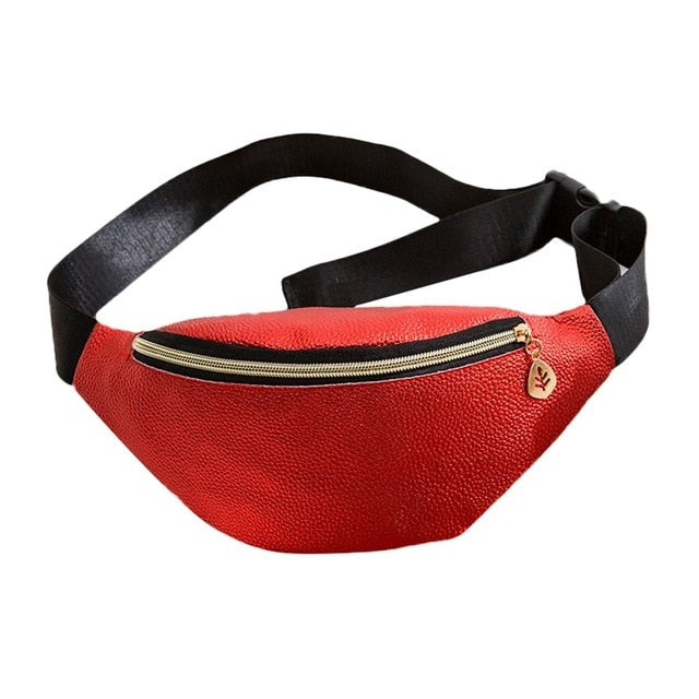 Women Black Waterproof  Waist Bag