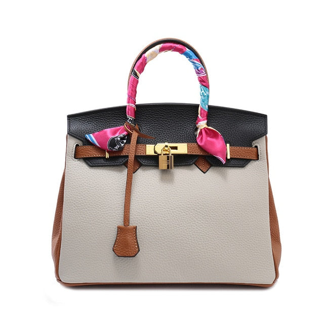 Women Luxury Leather Panelled Shoulder Bag