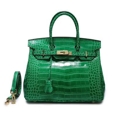 Women Luxury Designer Crocodile Leather Shoulder Bag